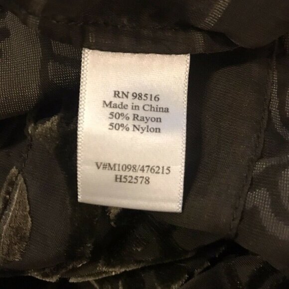 COLDWATER CREEK. Burnout Sheer. Size XL. Button Up Top. Long Sleeve. B12 - Picture 8 of 9